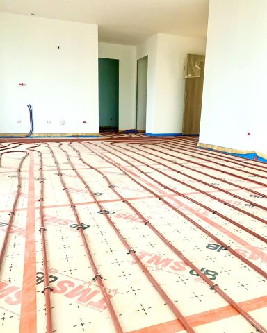 Pose et installation de plancher chauffant dans un appartement neuf à Voiron 